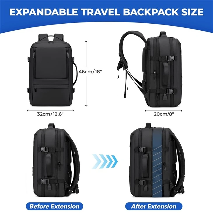 Expandable Carry On Travel Backpack 40L factory
