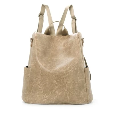 Anti Theft PU Backpack
