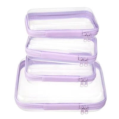 Clear Hard Shell Travel Organizer Pouch