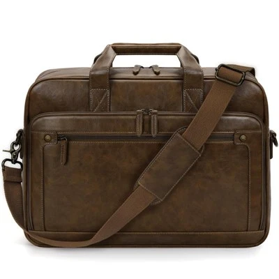 Vintage Leather Laptop Briefcase Bag For Men