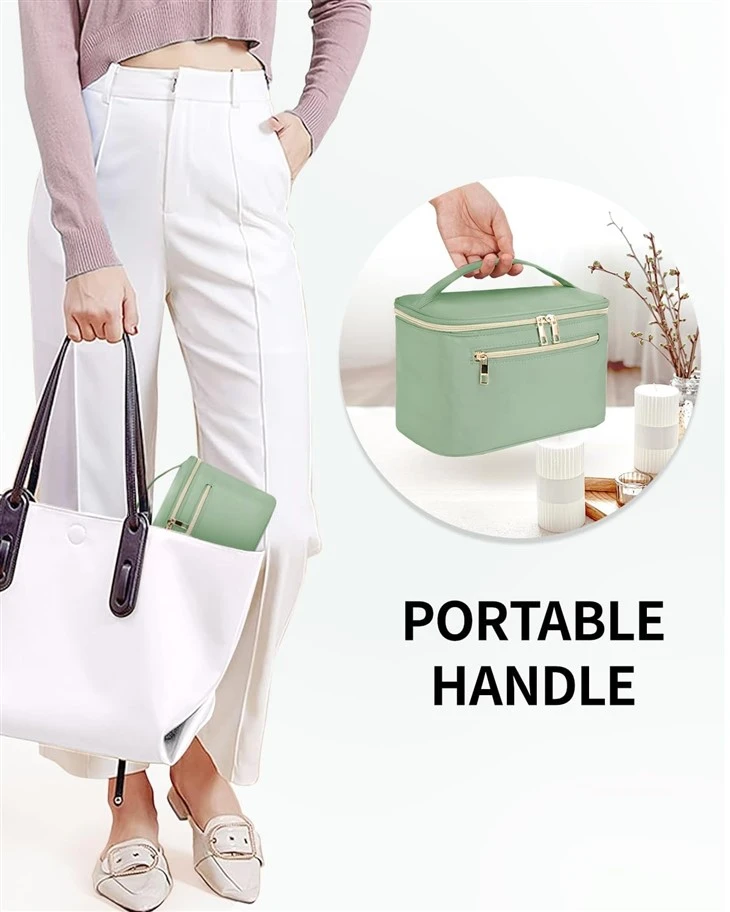 Vegan Leather Portable Makeup Organizer Case high quality