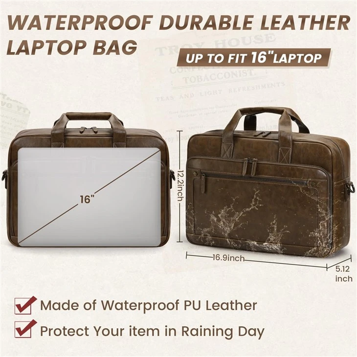Vintage Leather Laptop Briefcase Bag For Men suppliers